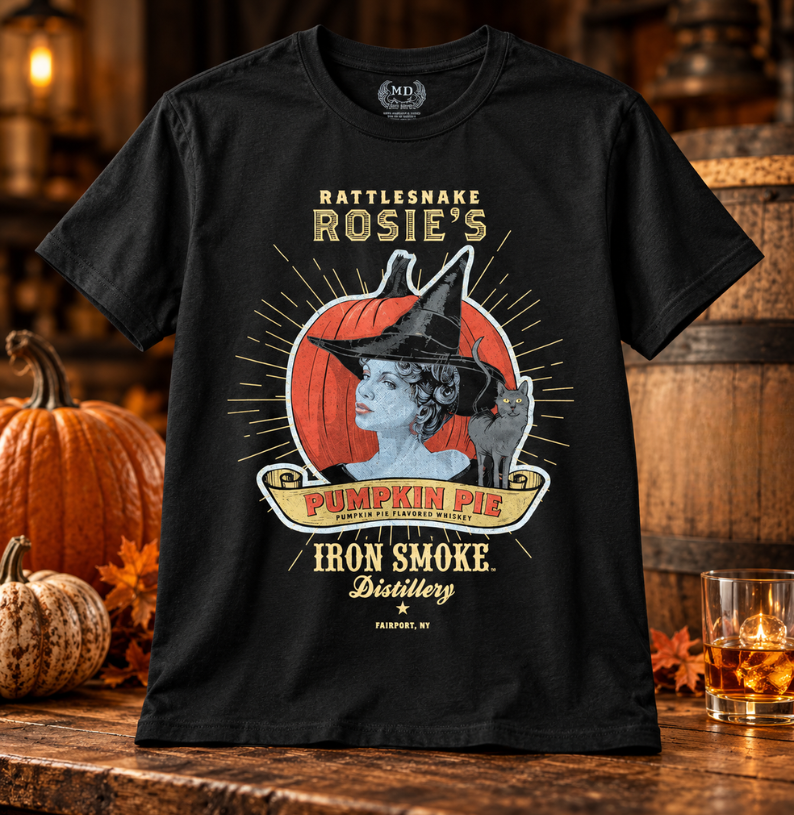 Rattlesnake Rosie's Pumpkin Pie Whiskey T-Shirt